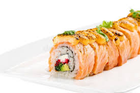 Creamy Salmon Sushi Roll
